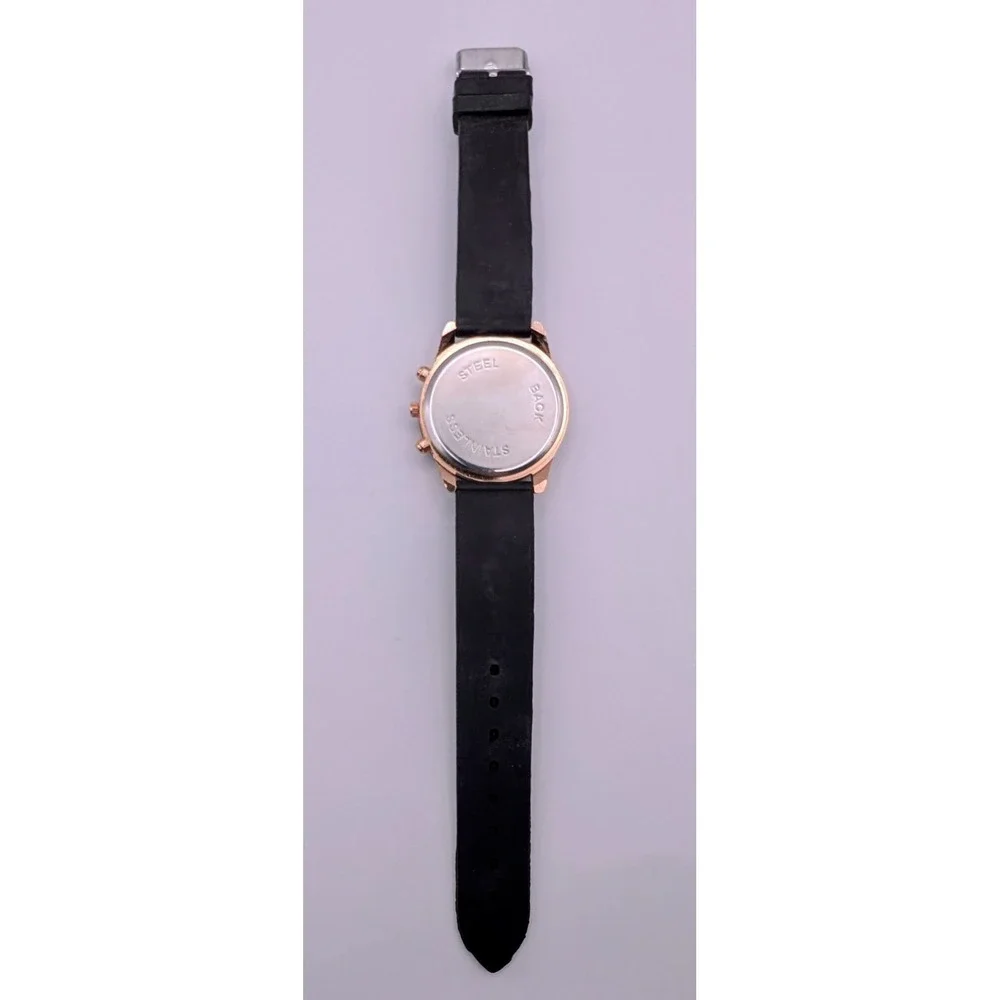 Sports Black Silicone Band Quartz Watch New‎ Battery